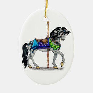 Décoration En Céramique Cheval de carrousel