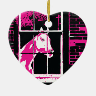 Décoration En Céramique cheval de fenêtre