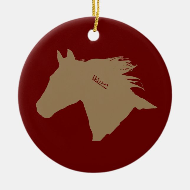 Décoration En Céramique Cheval de Mustang (Devant)
