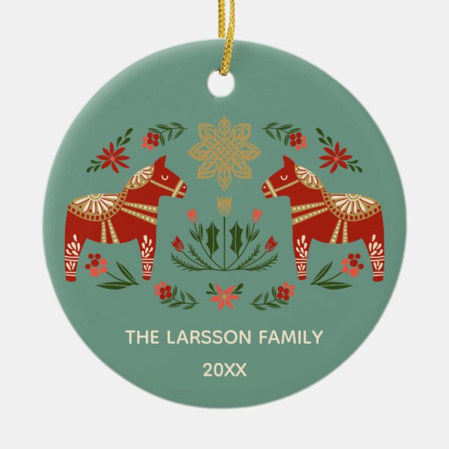 Décoration En Céramique Cheval de Noël (Devant)