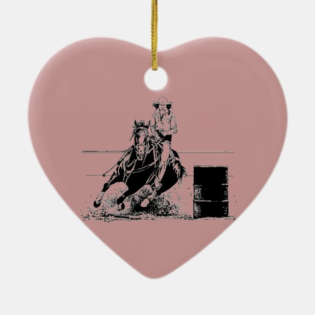 Décoration En Céramique Cheval d'emballage de baril (Dos)