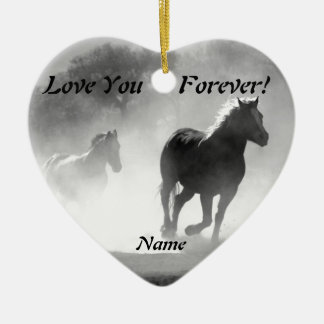 Décoration En Céramique Cheval galopant hors de la brume