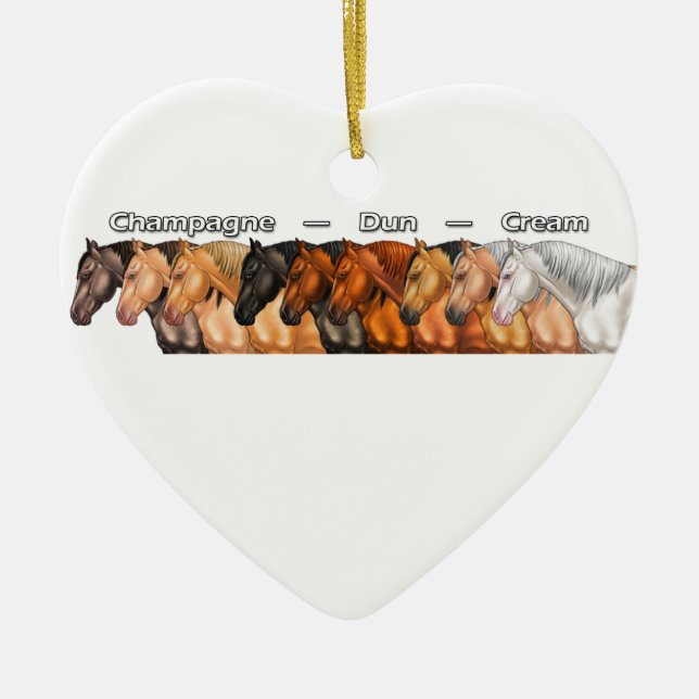 Décoration En Céramique Chevaux dilués (Devant)