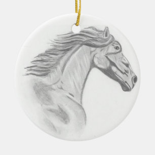 Décoration En Céramique Chevaux sauvages