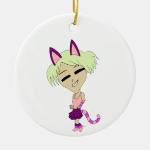 Décoration En Céramique chibi catgirl