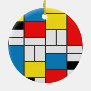 Décoration En Céramique Chic Cubisme Mondrian