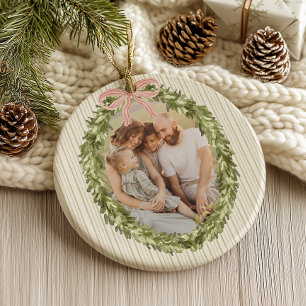 Décoration En Céramique Chic Grandmillennial Coquette Noël Wreath