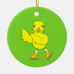 Décoration En Céramique Chick de patinage sur glace