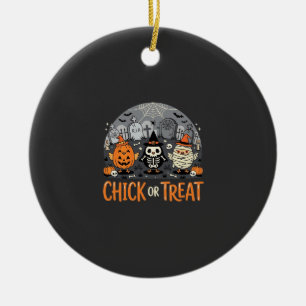 Décoration En Céramique Chick or Treat Joli design de cimetière Halloween_