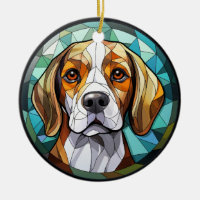 Chien à col Beagle en verre doux