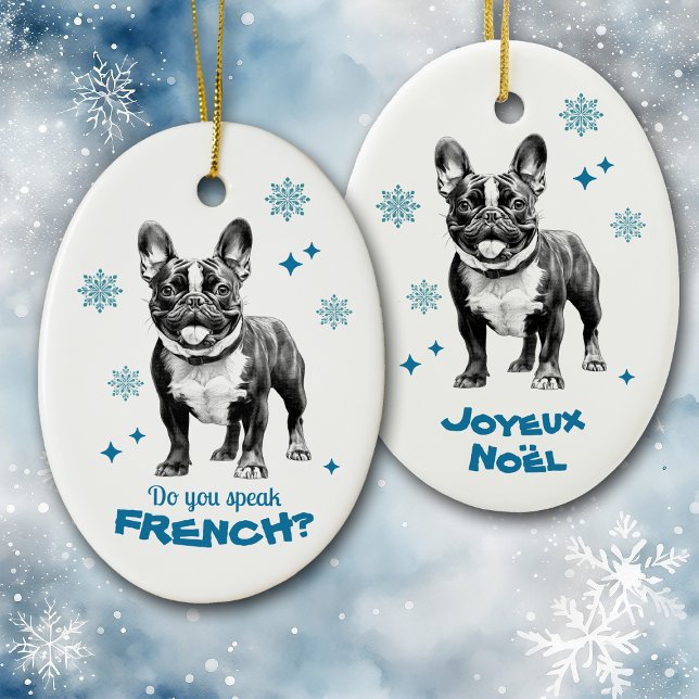 Décoration En Céramique Chien bleu Joyeux Noel (Créateur téléchargé)