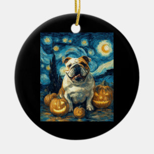 Décoration En Céramique Chien bouledogue anglais mignon Halloween Jack O L