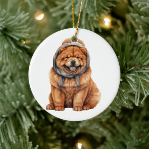 Décoration En Céramique Chien Chow Chow Personnalisé