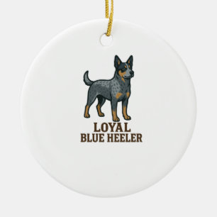 Décoration En Céramique Chien de bétail australien Loyal Blue Heeler