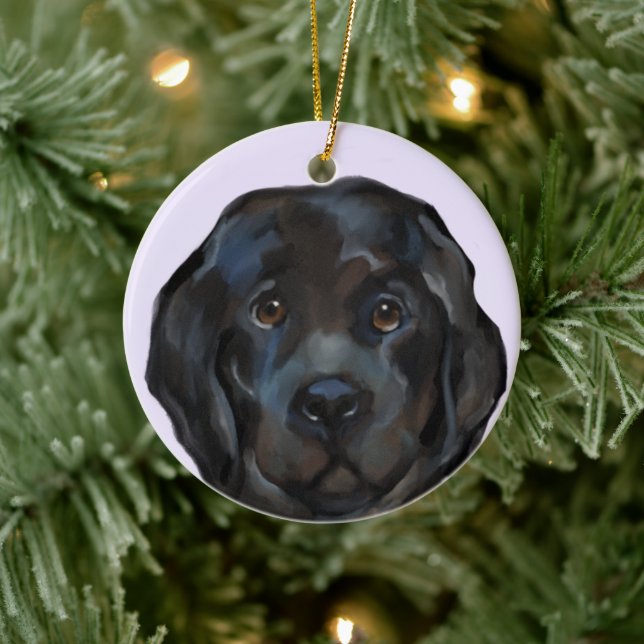 Décoration En Céramique Chien de Terre-Neuve (Arbre)