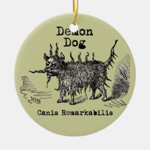 Décoration En Céramique Chien Démon Vintage Drôle Mignon