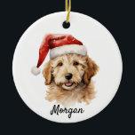 Décoration En Céramique Chien Goldendoodle<br><div class="desc">🐶 🎄 Ajoutez une touche de joie à votre arbre avec notre Ornement de Chien d'Or! Ce design adorable capture la personnalité adorable de votre Goldendoodle préféré, en faisant le parfait souvenir de vacances pour les amoureux de les chiens. Que ce soit pour votre propre arbre ou un cadeau réfléchi...</div>