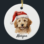Décoration En Céramique Chien Goldendoodle<br><div class="desc">🐶 🎄 Ajoutez une touche de joie à votre arbre avec notre Ornement de Chien d'Or! Ce design adorable capture la personnalité adorable de votre Goldendoodle préféré, en faisant le parfait souvenir de vacances pour les amoureux de les chiens. Que ce soit pour votre propre arbre ou un cadeau réfléchi...</div>