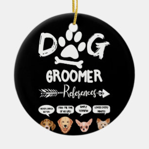 Décoration En Céramique Chien Groomer Références Cadeau Grooming Chien Sal