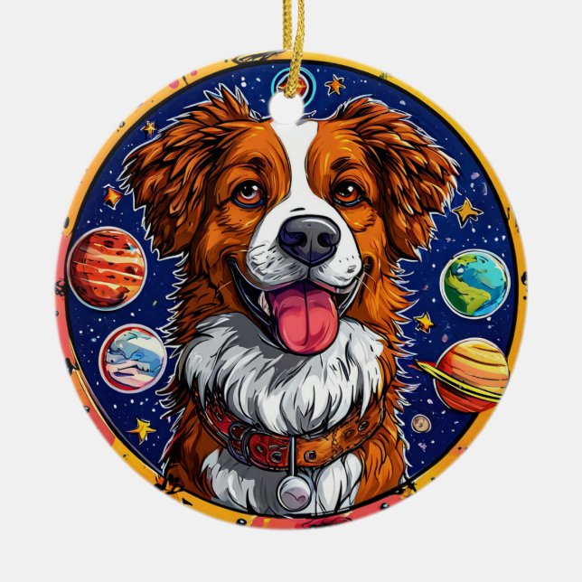 Décoration En Céramique Chien joyeux (Devant)