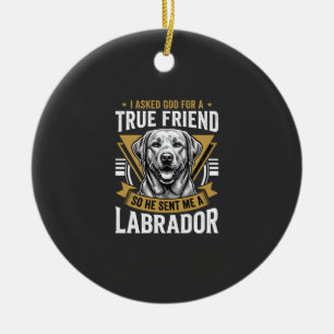 Décoration En Céramique Chien Labrador véritable ami