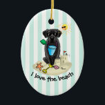 Décoration En Céramique Chien mignon - Summer Beach Black Labrador Retriev<br><div class="desc">Summertime Labrador Retriever - Cute Black Lab pendant des vacances d'été à la plage avec des lunettes de soleil et jouer dans le sable avec un château de sable, seau, pelle, étoile de mer, coquillage, et un soleil souriant heureux avec des lunettes de soleil. Copyright © Angi Laframboise. De mignons...</div>