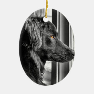 Décoration En Céramique Chien noir