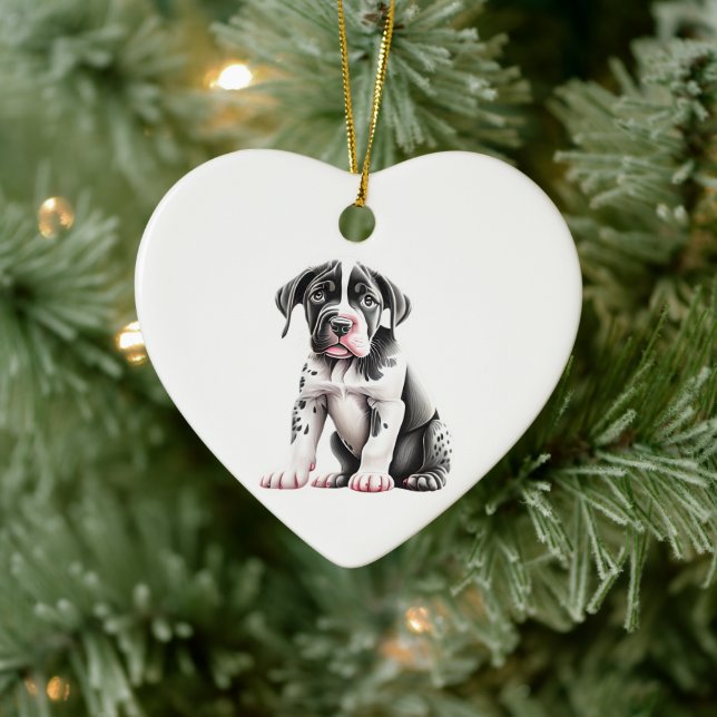 Décoration En Céramique Chien Pointer Personnalisé (Arbre)