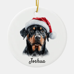 Décoration En Céramique Chien Rottweiler personnalisé