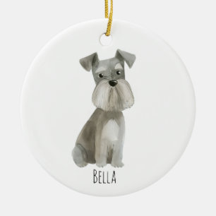 Décoration En Céramique Chien Schnauzer
