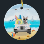 Décoration En Céramique chien sibérien husky Driving on Beach<br><div class="desc">Un chien sibérien qui conduit un véhicule sur la plage est une idée cadeau parfaite pour quelqu'un qui aime cette race de chien.</div>