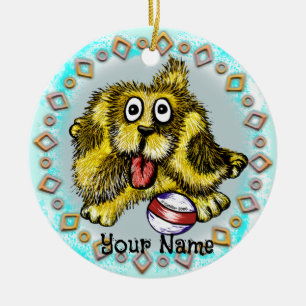 Décoration En Céramique Chien temps de jeu