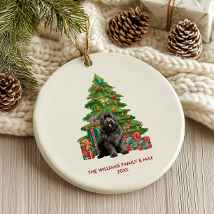 Décoration En Céramique Chien Terre-Neuve Noël Personnalisé