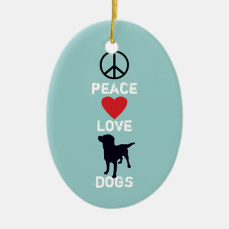 Décoration En Céramique Chiens d'amour de paix