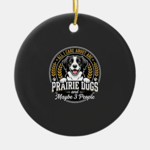 Décoration En Céramique Chiens de Prairie Peut-être 3 Personnes Design