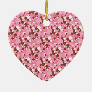 Décoration En Céramique Chiffres napolitains 02 ORNAMENT Pink Dark-HEART