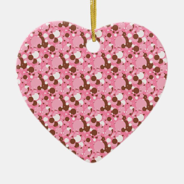 Décoration En Céramique Chiffres napolitains 02 ORNAMENT Pink Dark-HEART (Devant)