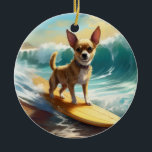 Décoration En Céramique Chihuahua Beach Surf Peinture<br><div class="desc">Plongez dans le monde ludique de l'aventure canine avec cette peinture captivante. Un chien en ébullition se rend aux vagues, chevauchant habilement le surf sur une plage baisée par le soleil. L'oeuvre d'art vibrante capte magnifiquement l'essence de l'excitation au bord de la plage tandis que le chien court sans crainte...</div>