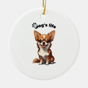 Décoration En Céramique Chihuahua heureux � Design mignon pour les amoureu
