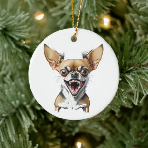 Décoration En Céramique Chihuahua moyen personnalisé Chiens amusants