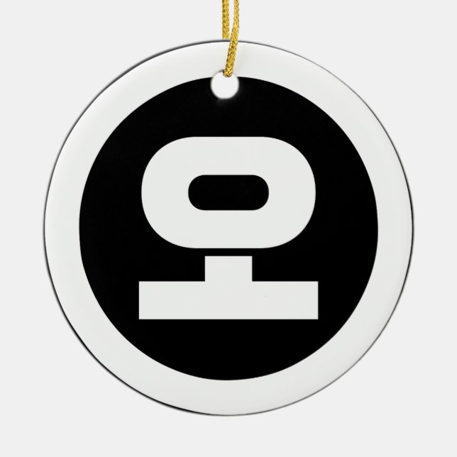 Décoration En Céramique Chine coréenne Numéro 5 Cinq 오 (Devant)