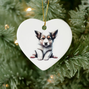 Décoration En Céramique Chiots Border Collie Personnalisés