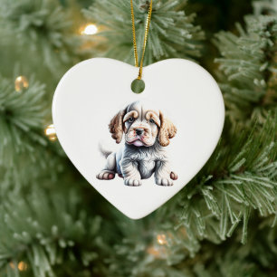 Décoration En Céramique Chiots Clumber Spaniel Personnalisés