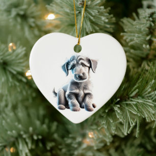 Décoration En Céramique Chiots Scottish Deerhound Personnalisés
