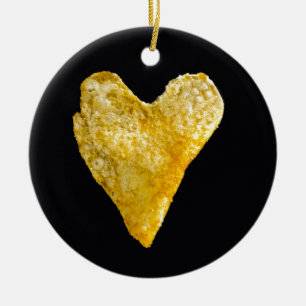 Décoration En Céramique Chip de pommes de terre en forme de coeur