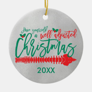 Décoration En Céramique Chiropratique de Noël bien ajusté
