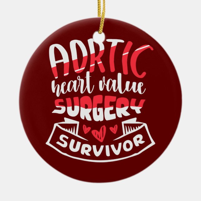 Décoration En Céramique Chirurgie cardiaque aortique Survivant d'une malad (Devant)