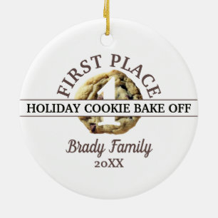 Décoration En Céramique Chocolat Chip Concours de biscuits Première place 