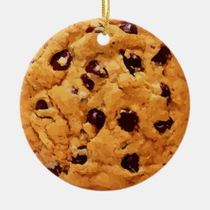 Décoration En Céramique Chocolat Chip Cookie Noël personnalisé
