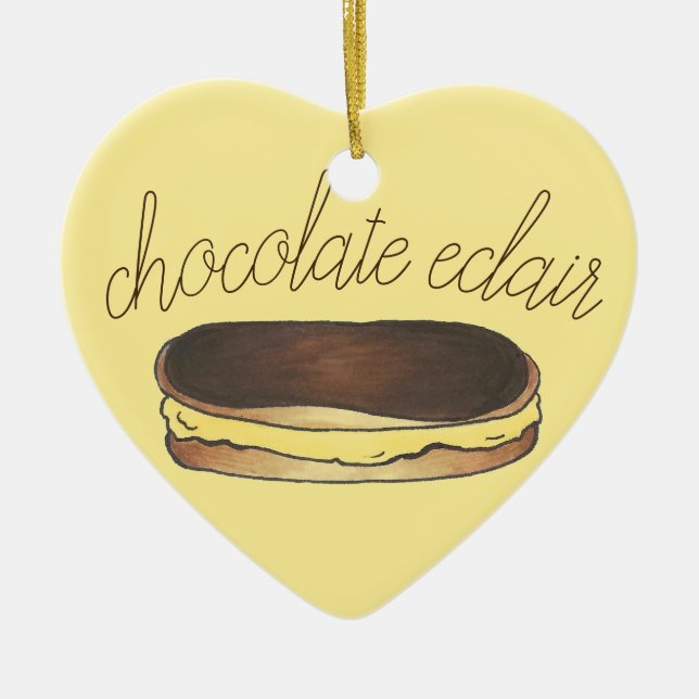 Décoration En Céramique Chocolat Eclair boulangerie française Dessert Pâti (Devant)